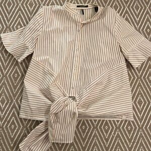 Striped Scotch & Soda tie-front butter down